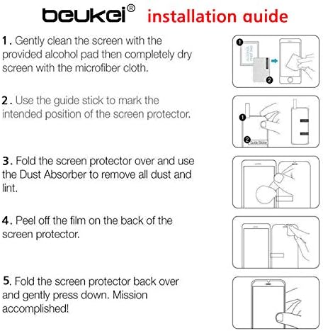 beukei (3 опаковки) е Съвместима за Samsung Galaxy A32 4G/Galaxy A22 4G/Galaxy A31 Протектор на екрана от закалено стъкло (не е