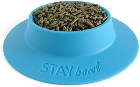 Купа STAYbowl със защита от преобръщане за морски Свинчета и други малки домашни любимци - Небето-Синьо - Голяма, Размер 3/4 Чаши,