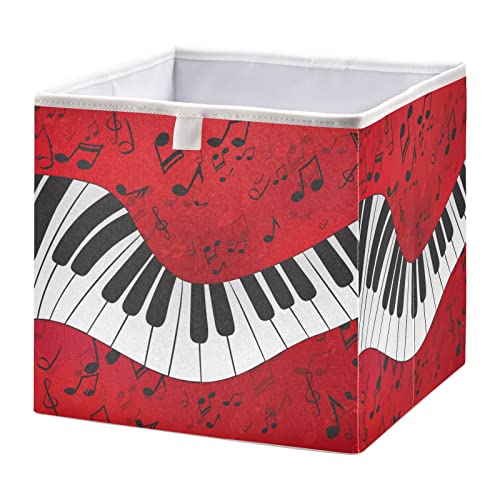 Кутия за съхранение на кубчета за пиано музика, Сгъваеми Кубчета за съхранение, Водоустойчив кош за играчки, Органайзер за кубчета,