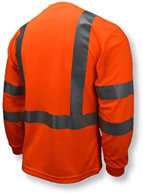 Защитна тениска с дълъг ръкав от влагоотводящей окото Radians ST21-3POS-4X клас 3 Max-Dri, 4X-Large, Оранжева