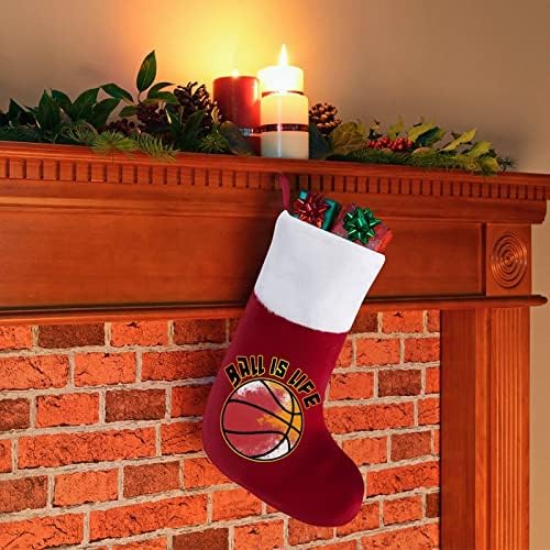 Баскетболно Живот Коледни Чорапи, Коледни Чорапи Чанта За Дома Семеен Коледен Декор