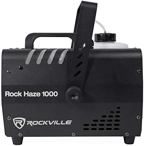 Диджейская/клубна мъгла Rockville ROCKHAZE 1000 V2 CFM DMX Hazer Machine на водна основа + 2 дистанционно управление, черен