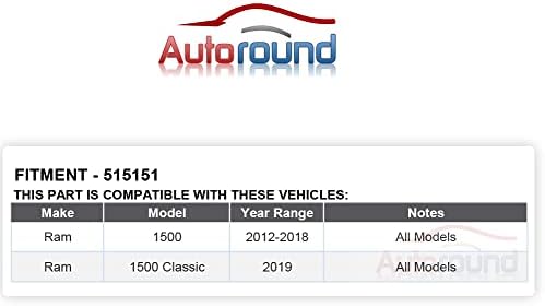 Autoround 515151 [2 комплекта] Ступица на предното колело и подшипниковый възел, съвместими с Dodge Ram 1500 2012-2018, Ram 1500 Classic 2019, от страна на водача и пътника, 5 издатини с ABS