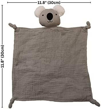 Уважаеми одеяло с мече-коалой Grammy's Choice Baby, незаменим за да има момиче или момче. Муселин от органичен памук, с пълнеж от полиестер, Луксозна мекота