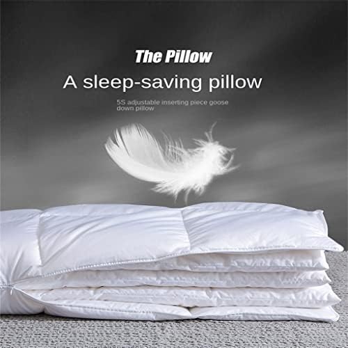 MMLLZEL Многофункционална Възглавница за сън С памук 95 Бял цвят, регулируеми По височина Спално бельо за дома на хотела (Цвят: