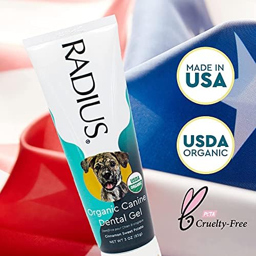 Паста за зъби RADIUS USDA Organic за кучета, 2 бр., 3 грама, Нетоксичная паста за зъби за кучета, предназначена за почистване на