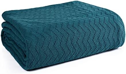 Спално одеяло BELIZZI HOME от памук, Дышащее Термоодеяло Размер Queen - Size, мек шеврон 90 х 90, идеални за подреждане по