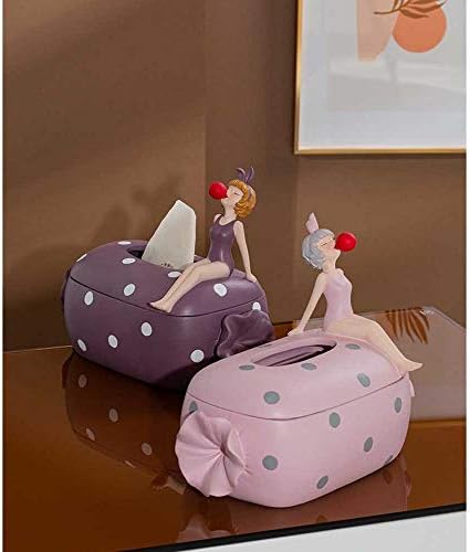 LLLY Съвременно Изкуство Кутия за салфетки с дъвченето на гумена лента За Момичета, Занаяти, изработени От Смола, за Украса на Детската