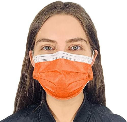 LYTIO 3-слойная за Еднократна употреба Канарче-жълта маска за възрастни Унисекс от нетъкан дишащ материал с регулируема моста на