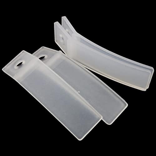 Нескользящие Спирки за чекмеджета FMHXG 20PCS 2,36 х 0,63 х 0,08 Инча Прозрачни Пластмасови капачки за Кутии от PVC с Винтове от Неръждаема Стомана за Ремонт на Дъното на Кутият