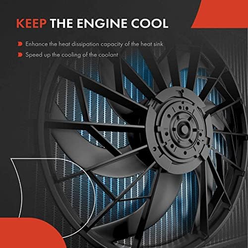 Вентилатор за охлаждане на радиатора на двигателя A-Premium в събирането, съвместим с Ford Fusion 2013-2020, Хибрид от ченге отговор 2019-2020, plug хибриден SSV SSV plug-in Hybrid 2019-2020 и Lincoln MKZ 20