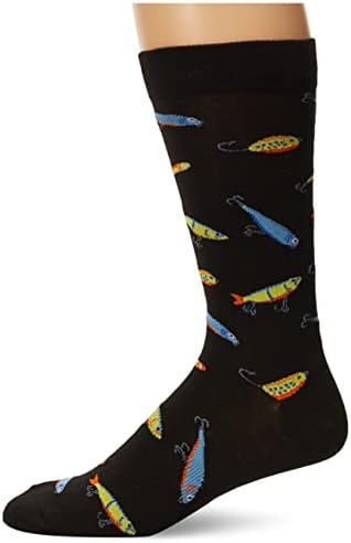 K. Bell Мъжки спортни чорапи за активен отдих, на новост, на Екипажа, на Стръв (черни), обувки Размер: 6-12