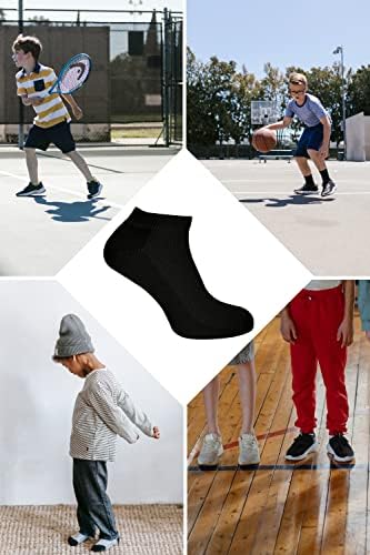 12 Опаковки на Детски Бамбук Спортни Чорапи с Ниско деколте на Четвърт инч | Sock Snob | За момчета и Момичета