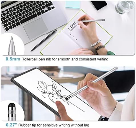 Stylus писалка за сензорни екрани - Универсална дръжка-roller Digiroot 2 в 1, чувствителна и устойчива, което е съвместимо с iPad