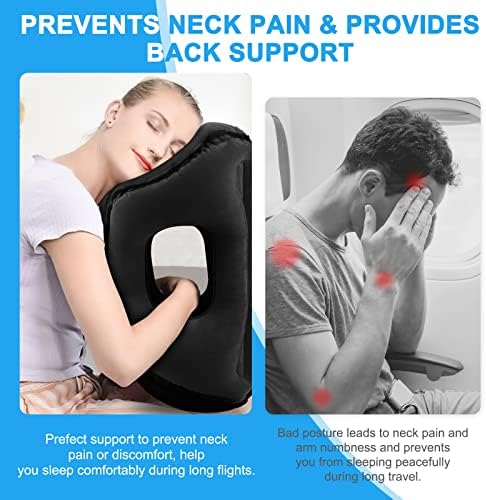 Надуваема възглавница за самолета EKEPE Надуваема Възглавница за пътуване със самолет, което ви позволява да Спи при болки в раменете