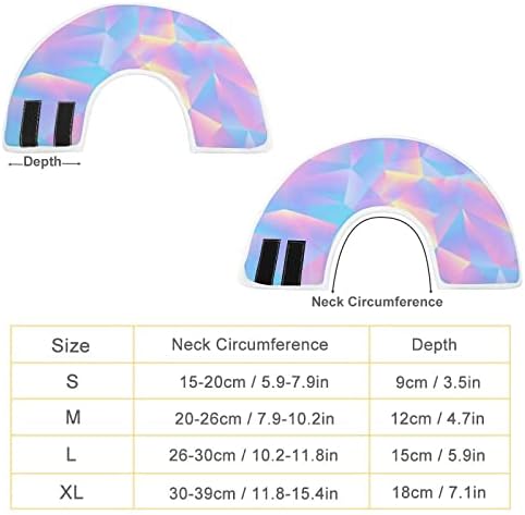 Нашийник за Възстановяване на домашни любимци Elizabeth с Триъгълен Пастельным Принтом в стила на 80-те Години, Защитен за Следоперативен период