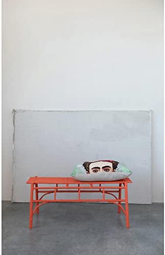 Креативна възглавница за съвместна Памук лумбална бродерия и принтом Damian Kahlo, 26 L x 18 W x 2 H, Многоцветен