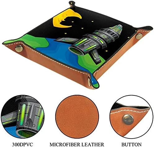 Тава за Тоалетка за Маса, Поднос За Съхранение Тоалетна Бачка, Тава За Баня От Смола, на Космически кораб, Летящ Над Света