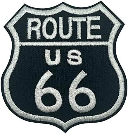 Нашивка с бродерия Wikineon, Нашивка с аппликацией US Route 66, Иконата с бродерия в стил пънк, Аксесоари за облекло Направи си