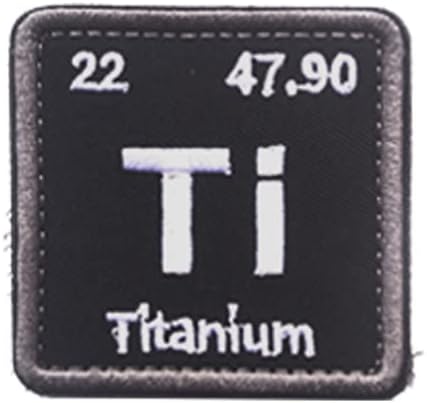 Атом титан Периодичната таблица на елементите с логото на Ti, Тактически Боен дух, Военна Нашивка с Бродерия