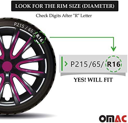 Джантите OMAC 16 инча за Toyota Highlander Черно-лилаво 4 бр. Капака Джанти - Шапки ступиц - Подмяна на външната повърхност на автомобилни гуми