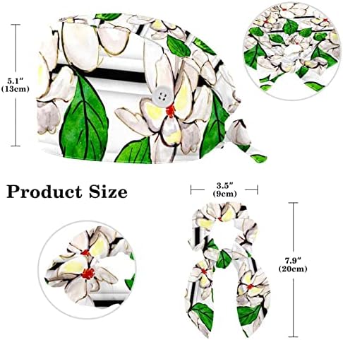 Дамски шапки, Работни yoyoAmoy Beautiful Sunset с Бутони и тренировъчната лента, Регулируем хирургична шапчица