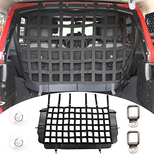 RERPRO Мрежа за домашни любимци Защитна Бариера за кучета за 2007-2022 Jeep Wrangler JK JL 4 Врати-Аксесоари За Задната Седалка Седалка За домашни Кучета Мрежа за изолация на багаж?