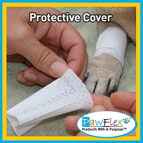 Защитен ръкав PawFlex, Тръбна калъф - Превръзки - за кучета, Котки и други домашни любимци, Първа помощ, Грижа за раните, Удобни, не прилипающие, дишащи и водоустойчиви, 12