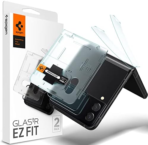 Защитно фолио от закалено стъкло Spigen, предназначени за Galaxy Z Flip 4 [GlasTR EZ Fit] - 2 опаковки