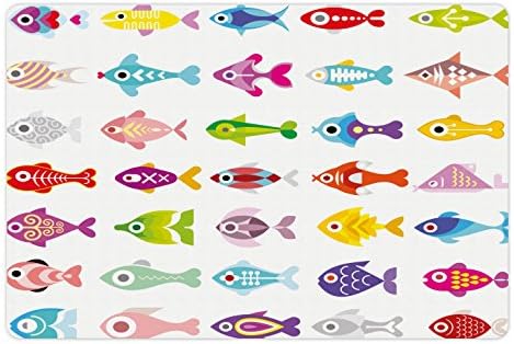 Подвижна Аквариумный подложка за домашни за храна и вода, Разнообразие от Разноцветни рибки в Обалденном дизайн, Вдъхновен от произведения на изкуството екзотичн?