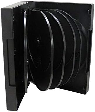 Седалките за DVD Maxtek Black на 12 диска с 5 откидными подносами и външна прозрачна обвивка, 10 x