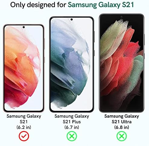 EGV [3 опаковки] е Съвместим с Samsung Galaxy S21 с диагонал 6,2 инча, [Не стъклена] Гъвкаво защитно фолио за екрана [Поддържа разблокировку