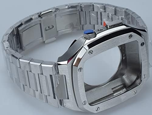 EKINS направи си САМ Комплект за промяна на каишка за Apple Watch 8 7 41 мм 45 мм Корпус от неръждаема стомана Каишка за iWatch
