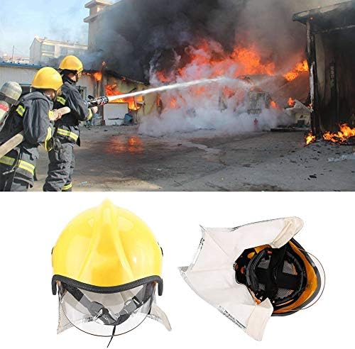Шлем на Пожарникар, Защитен Шлем на Пожарникар Антикоррозийный Радиация Огнеупорни с Термостойким Въздействие покритие за Работа,