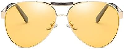 Dexlary Очила За Нощно Шофиране С Антирефлексно Покритие Поляризирани UV400 за Нощно Виждане Жълти Свидетелство за Слънчеви Очила за Мъже Колоездене, Риболов, Голф