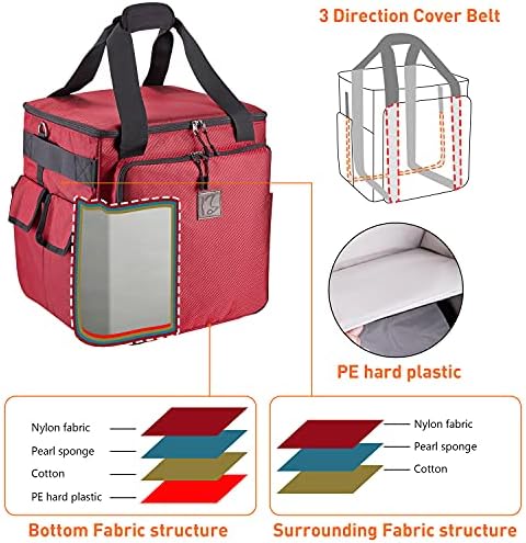 Чанта за шевни машини BatlFrist Rolling Serger с Универсални колела, обков-ципове YKK, Чанта-Органайзер за Шевни конци и материали за Еднократна употреба