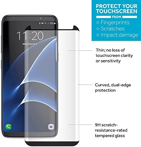 Защитно фолио за екрана Griffin Стъкло за Samsung Galaxy S8 Plus - Прозрачна