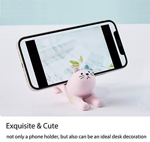 Lifexquisiter Розова Поставка за смартфон с Котка на маса, Сладък Кавайный Титуляр за телефон iPad, iPhone, Huawei, Samsung, Xiaomi,
