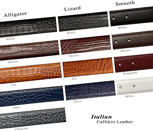 Италиански колан за рокля от телешка кожа, с Обтегач никелова покритие с Ширина 1-3 /8 инча (35 мм), широчина от 1 инч (25 мм), опции в различни стилове