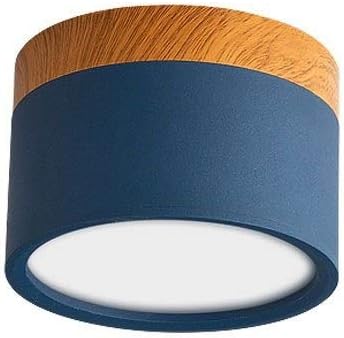 OKLUCK-Тънки тела-осветителни тела за таван, led лампа за Дома, Всекидневна, Коридор, Алуминиев тавана лампа 12 W, покритие в скандинавски стил (Цвят: синьо Размер: бяла све