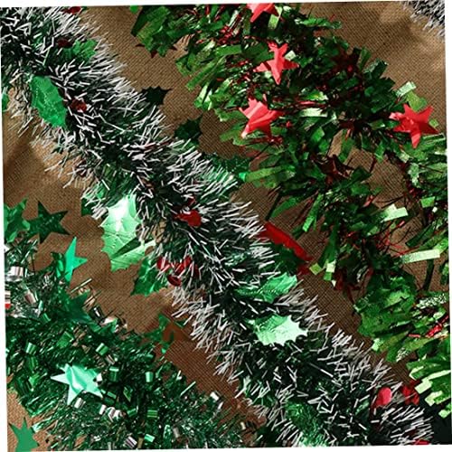 AEIOFU Коледна Сърма Венец Метална Зелена Коледна Елха Сърма Коледно Дърво Сърма Декорация с Червени Плодове Коледна Гирлянда Коледна