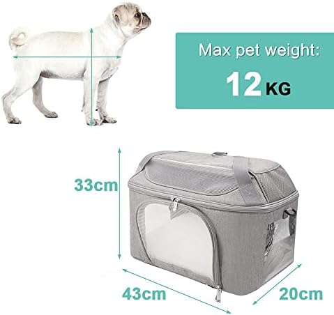 Раница за кучета, Дишаща чанта за домашни любимци, Пътна Транспортна чанта за Малки Кучета и котки (Цвят: E, Размер: 20 * 43 * 33 см)