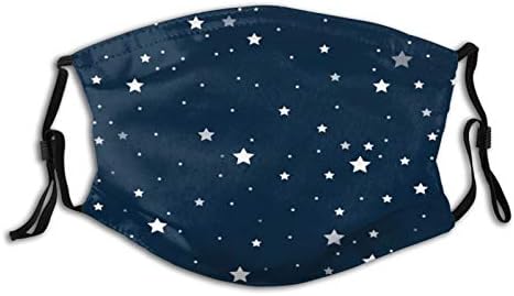 Звезди в синьо нощното небе Унисекс, украса за уста за възрастни, многократна употреба, дышащее, пылезащитное (включително 2 филтъра)
