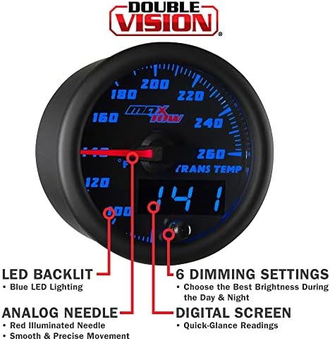Комплект датчици, задвижващи MaxTow Double Vision 260 F - Включва Електронен сензор - Черна повърхност на сензора - Циферблат със синя led подсветка - Аналогови и цифрови показан?