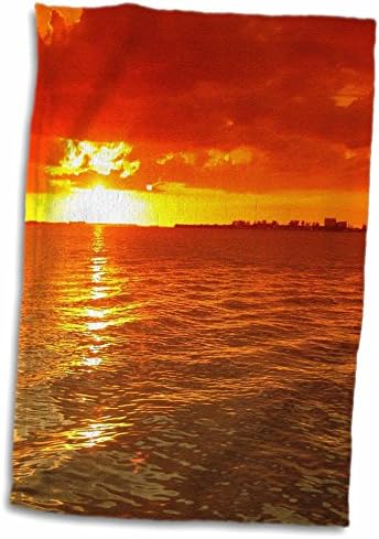 3dRose Florene Sunset - Червени Горещи кърпи (twl-20271-1)
