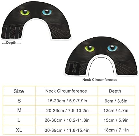 Черно котешко око, заострени кучешки нашийник, регулируем нашийник за възстановяване на домашни любимци, защитен нашийник за кучета, котки