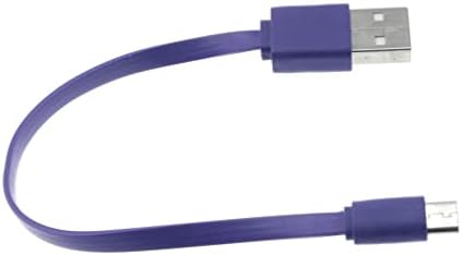 Къс USB кабел, microUSB Лилаво Кабел на Зарядно устройство Тел власт Плосък Съвместима с ASUS Google Nexus 2 7 - Google Nexus 7