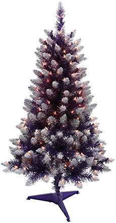 Изкуствена Коледна елха от Purpurea бор Puleo International дължина 4 Метра с предварителна подсветка и Прозрачни крушки, изброени в 150 UL