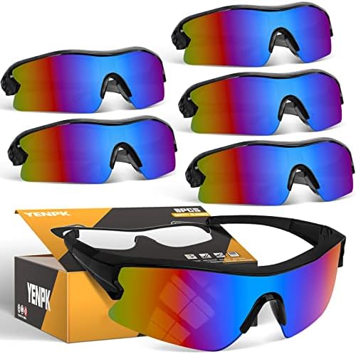 Защитни очила YENPK, Мъжки слънчеви Очила със защита от надраскване, съвместим с ANSI z87 +, UV-Защита, Предпазни Очила, Гумени нескользящая краче
