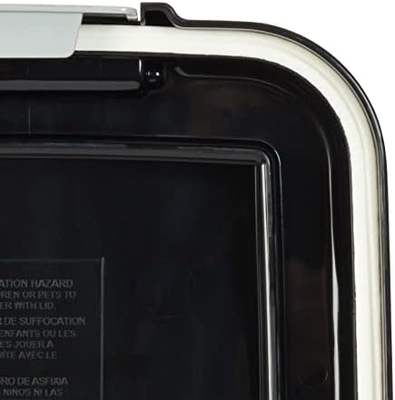 IRIS USA, 3 предмет, 35 Паунда / 45 Кв., Фланец Комбиниран контейнер за съхранение на храна за домашни любимци WeatherPro, с Лъжичка